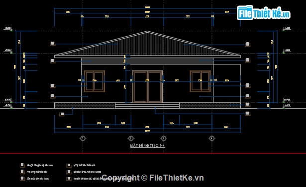bản vẽ nhà 1 tầng,kiến trúc nhà 1 tầng,nhà 1 tầng 14.5x14.5m