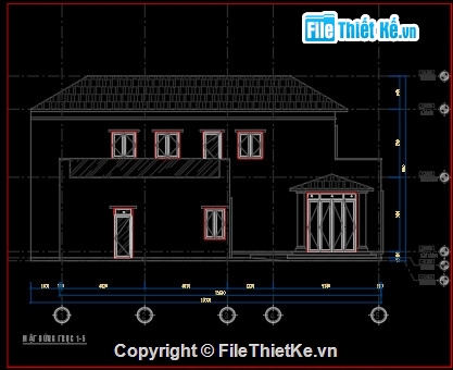 bản vẽ nhà 2 tầng,nhà 2 tầng 7.95x15.6m,kiến trúc nhà 2 tầng,full hạng mục nhà 2 tầng