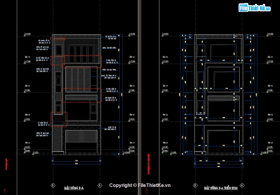 Nhà 4 tầng hiện đại,nhà 4 tầng 6x18m,kiến trúc nhà 4 tầng,file cad nhà 4 tầng