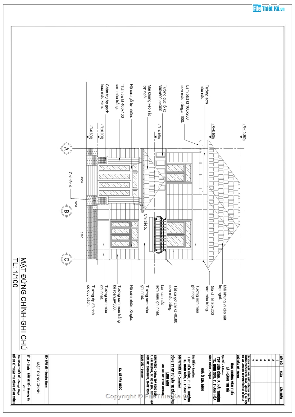 bản vẽ biệt thự 2 tầng,file cad biệt thự 2 tầng,biệt thự 2 tầng  8.05x12.05m,biệt thự 2 tầng