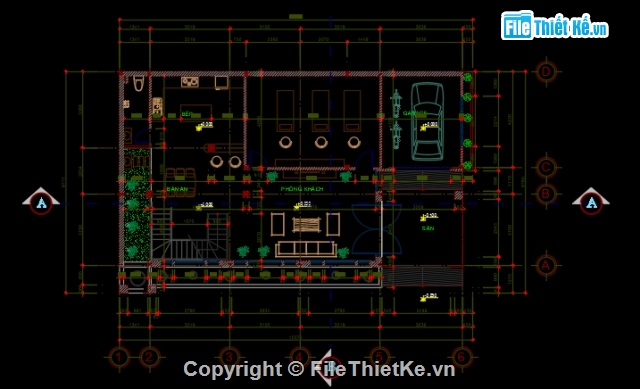 biệt thự 2 tầng 9.7x15.5m,thiết kế biệt thự 2 tầng,mẫu thiết kế 2 tầng mái mái,bản vẽ biệt thự 2 tầng