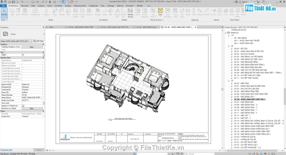 Revit biệt thự 2 tầng,Hồ sơ thiết kế biệt thự mái Thái,revit biệt thự mái thái,Revit biệt thự mái thái 8.5x14m,Biệt thự 2 tầng file revit