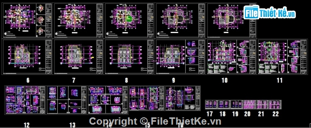 Bản vẽ biệt thự 3 tầng,thiết kế biệt thự 3 tầng,biệt thự 3 tầng