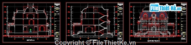 Bản vẽ lâu đài,Biệt thự Lâu đài 3 Tầng,biệt thự lâu đài,Biệt thự Lâu đài 3 Tầng Tân cổ