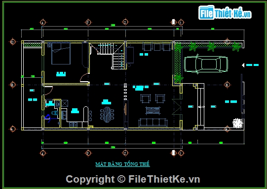 biệt thự 2 tầng,biệt thự 2 tầng hiện đại,Biệt thự 2 tầng 8.7x13.6m,cad biệt thự 2 tầng,bản vẽ autocad biệt thự 2 tầng