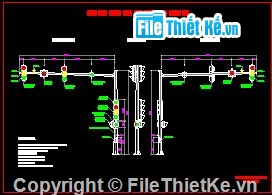 Bản vẽ,giao thông,đèn tín hiệu giao thông,cột đèn tín hiệu giao thông,Bản vẽ thiết kế nút giao