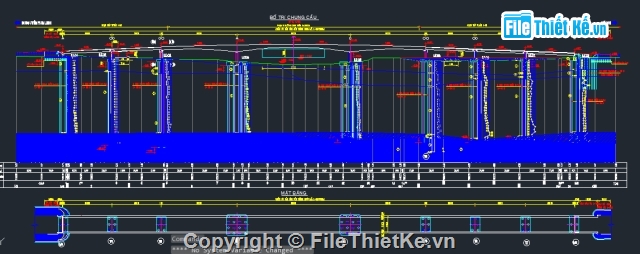 cầu đúc hẫng,cầu dầm super-T,hồ sơ cầu,thiết kế cầu vượt sông,mố trụ cầu,cọc khoan nhồi 1.5m