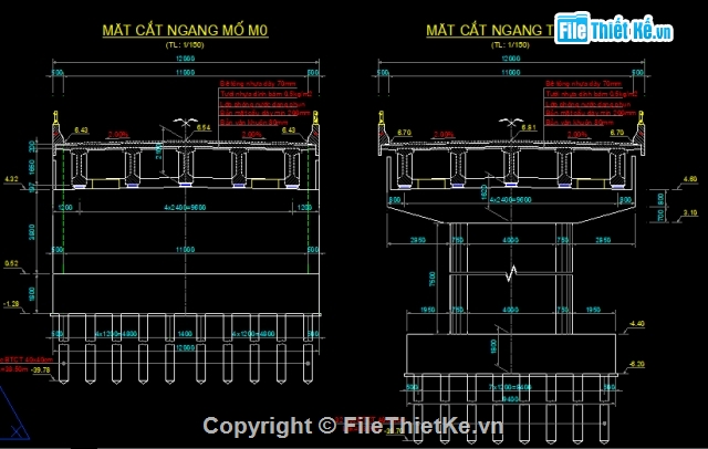 Hồ sơ thiết kế,cầu dầm i,dầm i 33m,mố chữ u,trụ đặc thân hẹp,khổ cầu 12m