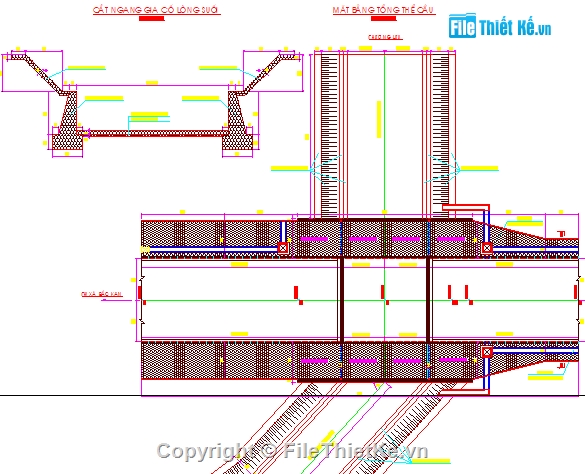 thiết kế cầu,cầu dầm T,T thường,L=12m,bản vẽ cầu dầm t