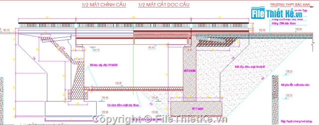 thiết kế cầu,cầu dầm T,T thường,L=12m,bản vẽ cầu dầm t