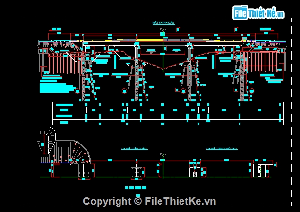 hồ sơ cầu,bản vẽ cầu,cầu Ngã Bát,cầu 3 nhịp,cầu dầm i,trụ đặc thân hẹp