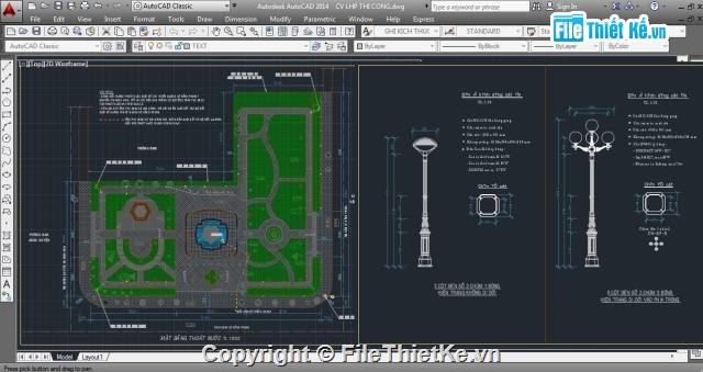 công viên lê hồng phong,công viên,cad công viên,thiết kế công viên