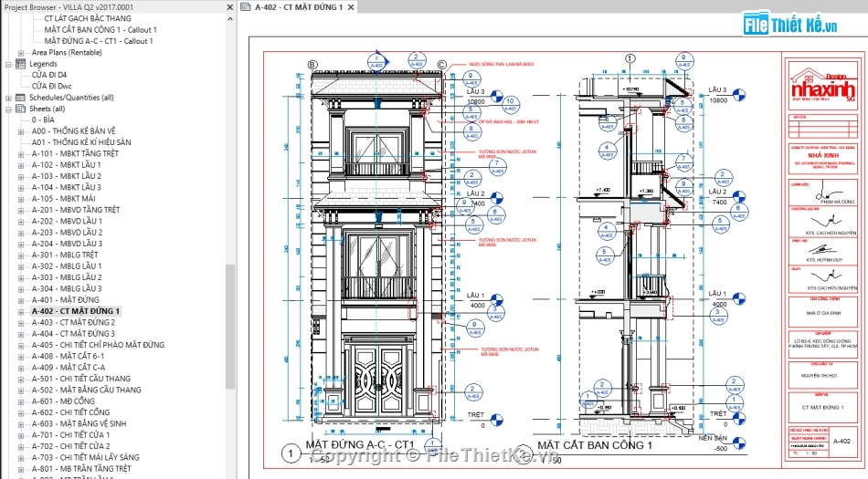 Hồ sơ thiết kế,kiến trúc 4 tầng,4 tầng,file revit 4 tầng