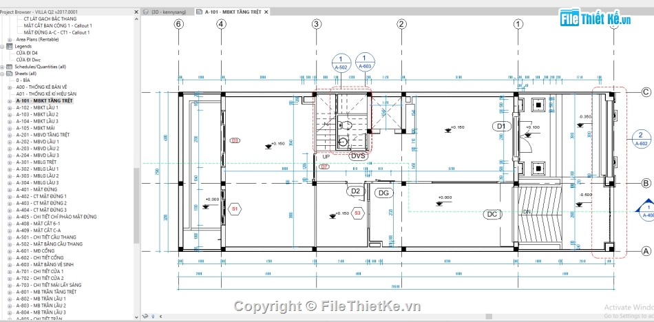 Hồ sơ thiết kế,kiến trúc 4 tầng,4 tầng,file revit 4 tầng