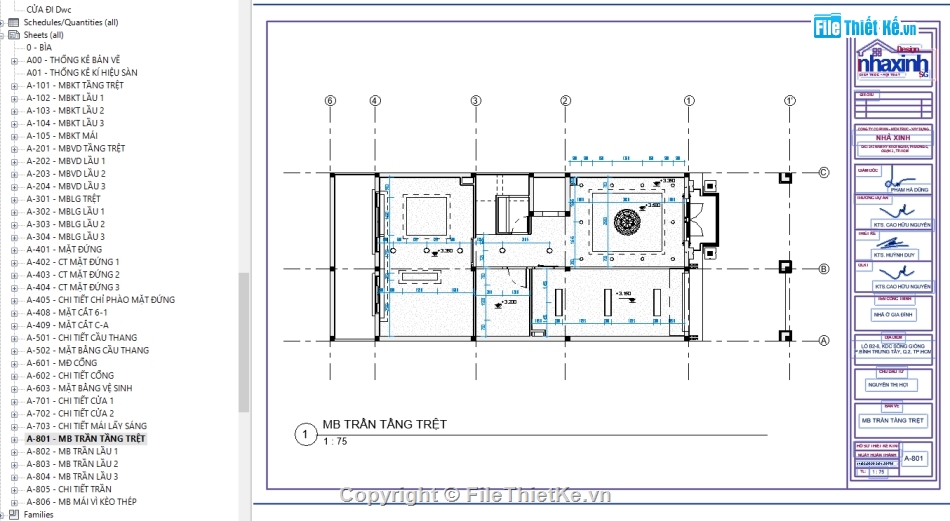 Hồ sơ thiết kế,kiến trúc 4 tầng,4 tầng,file revit 4 tầng