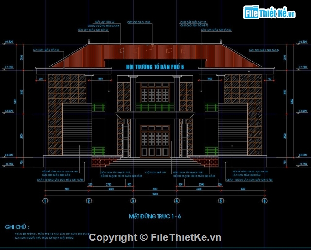 nhà văn hóa,nhà văn hóa thôn,nhà văn hóa đẹp,bản vẽ nhà văn hóa,thiết kế nhà văn hóa,hội trường nhà văn hóa thôn