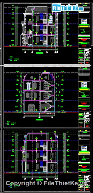 biệt thự 3 tầng,Hồ sơ thiết kế,kiến trúc 3 tầng,kiến trúc biệt thự,3 tầng