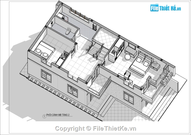 thiết kế nhà ở,nhà ở 2 tầng,file revit biệt thự,hồ sơ kiến trúc,bản vẽ revit nhà phố,revit nhà 2 tầng