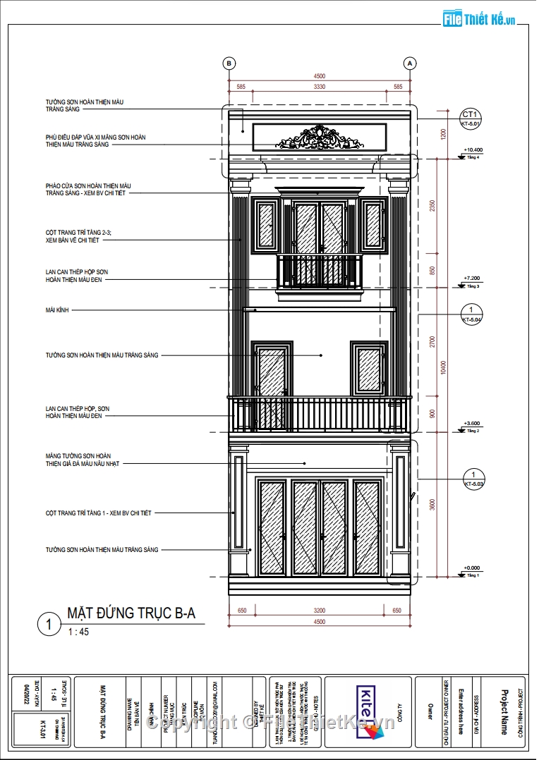 nhà phố 3 tầng,Revit nhà phố 3 tầng,file Revit nhà phố 3 tầng,bản vẽ nhà phố 3 tầng