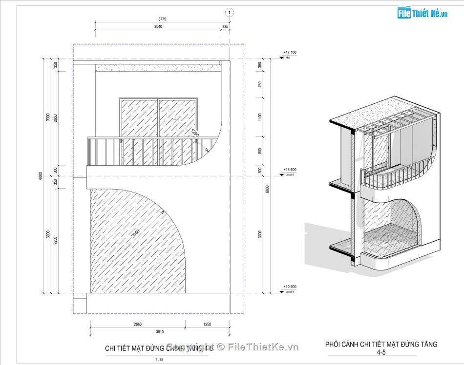 Hồ sơ thiết kế nhà phố 5 tầng,File revit nhà phố 5 tầng 5.5x16m,Kiến trúc nhà phố 5 tầng kết hợp kinh doanh