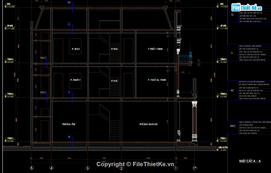 nhà phố 3 tầng,thiết kế nhà phố 3 tầng,mẫu nhà phố 3 tầng,file cad nhà phố 3 tầng,nhà phố 3 tầng tân cổ điển