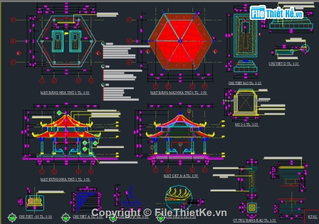 Bản vẽ cad Nhà thờ họ,bản vẽ nhà thờ họ,nhà thờ đẹp,bản vẽ nhà thờ