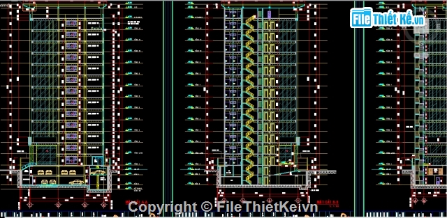 Hồ sơ thiết kế Ngân Hàng,Ngân Hàng 12 tầng,Bản vẽ Ngân hàng 12.39x22.86m,Bản vẽ thiết kế Ngân Hàng Đông Á Bank