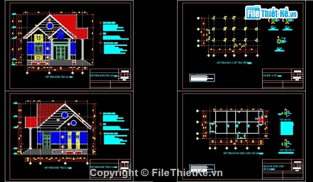 Bản vẽ nhà cấp 4,Nhà phố 1 tầng,biệt thự nhà vườn,nhà 1 tầng