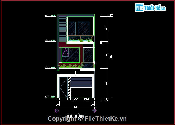 nhà 3 tầng 5x20m,mẫu nhà 3 tầng phối cảnh,Nhà 3 tầng 5x20m,bản vẽ nhà 3 tầng