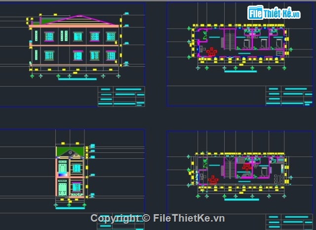 kiến trúc 2 tầng,Hồ sơ thiết kế,nhà phố 2 tầng,nhà 2 tầng,nhà dân 2 tầng