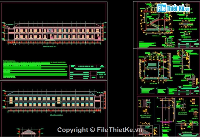 Nhà lớp học 2 tầng,Trường học 2 tầng,Trường THCS,Full nhà lớp học