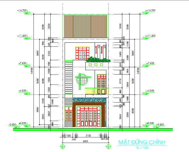 Hồ sơ,nhà mặt phố,nhà phố 3 tầng,6x17m,Hồ sơ thiết kế,3 tầng