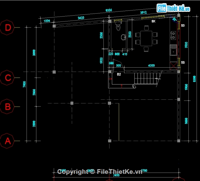 Kiến trúc nhà ở 2 tầng 8.3x8.3m,thiết kế nhà ở,Hồ sơ thiết kế,nhà dân dụng 2 tầng,nhà ở,nhà dân dụng