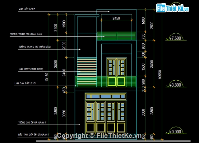 Hồ sơ thiết kế,nhà phố 2 tầng,dự toán,kiến trúc 2 tầng