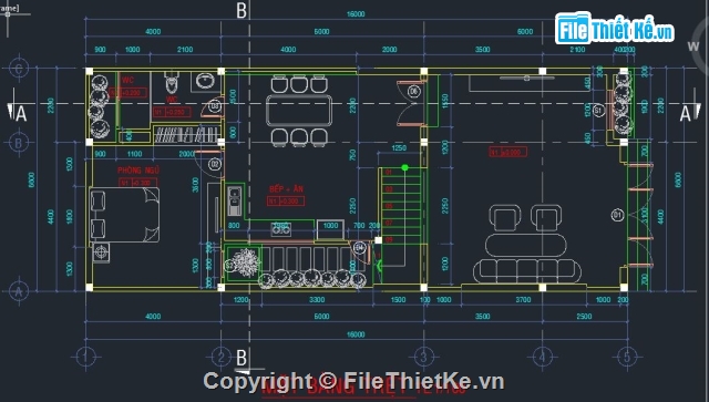 thiết kế nhà 2 tầng,thiết kế nhà phố 2 tầng,nhà dân dụng 2 tầng,2 tầng,nhà 2 tầng đẹp,nhà 2 tầng 6.6x16m