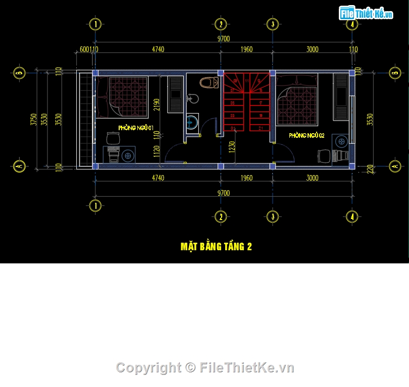 nhà phố 3 tầng,Hồ sơ thiết kế,3.75x10m,3 tầng 1 tum,4x10m