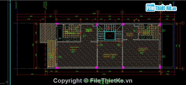 nhà phố 3 tầng,mặt tiền 6.5m,thiết kế nhà phố,bản vẽ nhà phố,nhà phố