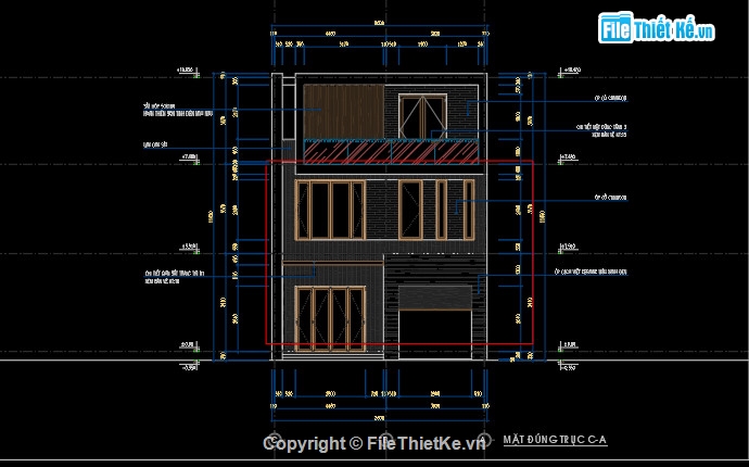 Nhà phố đẹp 3 tầng,Nhà phố 3 tầng 8.5x18m,File cad nhà phố 3 tầng,Bản vẽ nhà phố 3 tầng