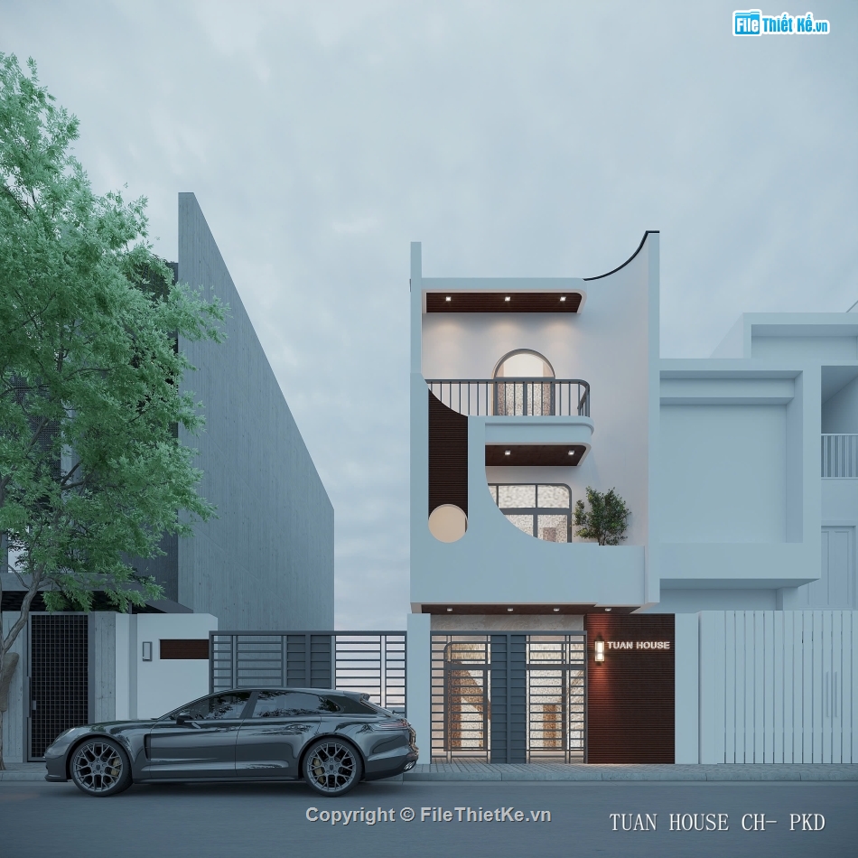 Hồ sơ thiết kế,#Bản vẽ thiết kế,Nhà phố 3 tầng hiện đại,Nhà phố hiện đại,#Nhà phố 3 tầng,#Nhà phố 3 tầng 5mx20m