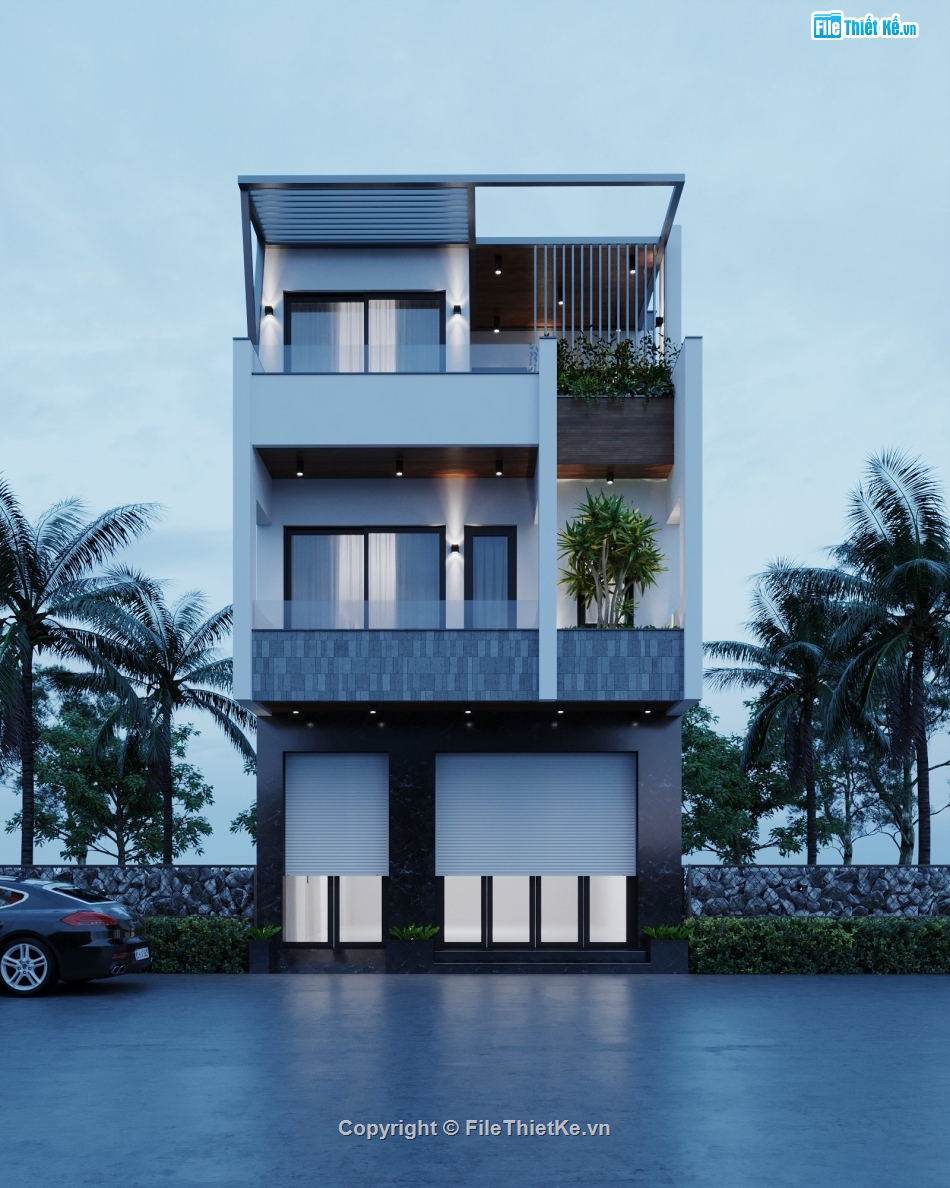 Hồ sơ thiết kế,bản vẽ thiết kế me,Nhà phố 3 tầng hiện đại,Nhà phố hiện đại,Nhà phố 3 tầng,Nhà phố 3 tầng 6mx10.5m