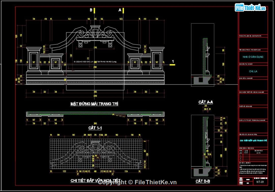 Bản vẽ thiết kế,Nhà phố 3 tầng tân cổ điển,Nhà phố tân cổ điển,Nhà phố 3 tầng,Nhà phố 3 tầng 6.4x14.2m