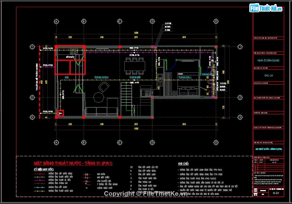 Bản vẽ thiết kế,Nhà phố 3 tầng tân cổ điển,Nhà phố tân cổ điển,Nhà phố 3 tầng,Nhà phố 3 tầng 6.4x14.2m