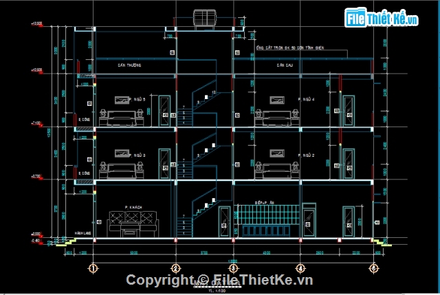 nhà 4 tầng,thiết kế nhà phố,nhà phố 4 tầng,nhà phố hiện đại mặt tiền 3.5m,bản vẽ nhà phố,kiến trúc nhà phố