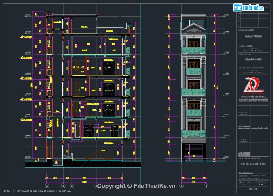 Hồ sơ nhà phố 7 tầng,Nhà phố 7 tầng 4x12.5m,bản vẽ nhà phố 7 tầng,trọn bộ bản vẽ nhà phố,thiết kế nhà phố 7 tầng