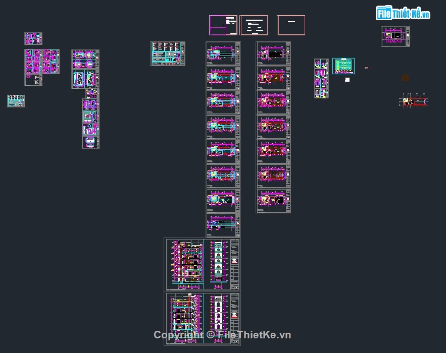 Hồ sơ nhà phố 7 tầng,Nhà phố 7 tầng 4x12.5m,bản vẽ nhà phố 7 tầng,trọn bộ bản vẽ nhà phố,thiết kế nhà phố 7 tầng