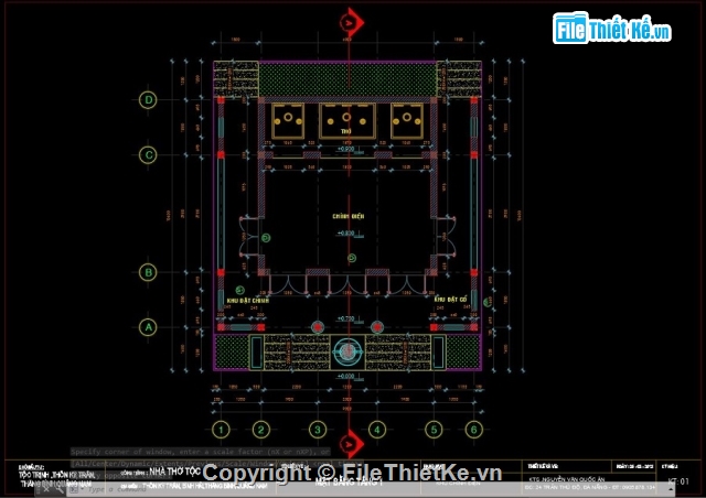 thiết kế nhà thờ,Cad nhà thờ tộc,bản vẽ nhà thờ,bản vẽ cad nhà thờ họ