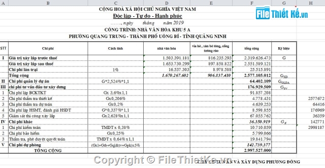 thiết kế nhà văn hóa,Nhà văn hóa 1 tầng,Nhà văn hóa 10.5x15m,Full bản vẽ nhà văn hóa