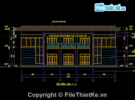 Nhà văn hóa 02 tầng,Nhà văn hóa full thiết kế,nhà văn hóa 2 tầng 11x23m,nhà văn hóa 2 tầng,bản vẽ nhà văn hóa 2 tầng