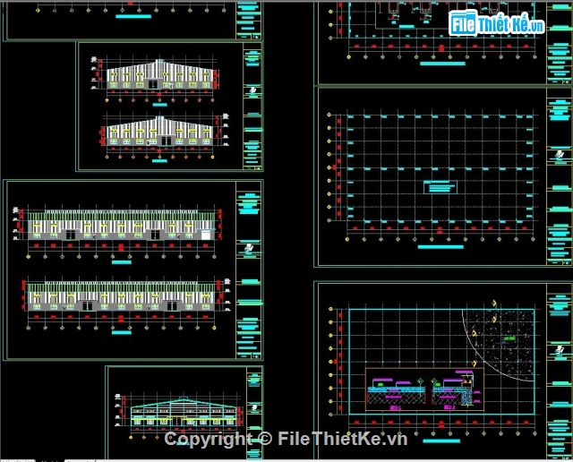 Filethietke nhà xưởng,nhà xưởng 50x88m,nhà xưởng 80x90m,HSTK nhà xưởng,Nhà xưởng ISME