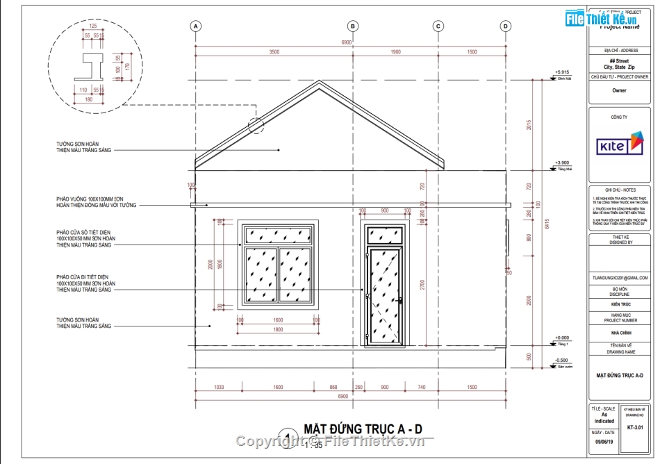 nhà cấp 4 đẹp,mẫu nhà cấp 4,thiết kế nhà cấp 4,nhà cấp 4 mái thái,file revit nhà cấp 4